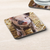 Cute Baby Piglet Farm Animals Barnyard Babies Onderzetter (Linkerzijde)