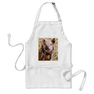 Cute Baby Piglet Farm Animals Barnyard Babies Standaard Schort