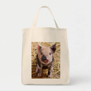 Cute Baby Piglet Farm Animals Barnyard Babies Tote Bag