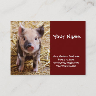 Cute Baby Piglet Farm Animals Barnyard Babies Visitekaartje