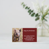 Cute Baby Piglet Farm Animals Barnyard Babies Visitekaartje (Staand voorkant)