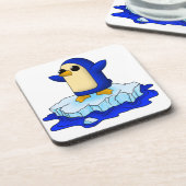 Cute baby pinguin bier onderzetter (Linkerzijde)