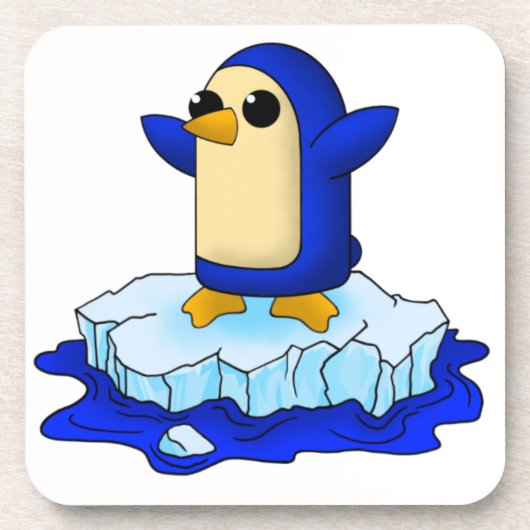 Cute baby pinguin bier onderzetter (Voorkant)