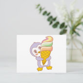 Cute baby pinguin briefkaart (Staand voorkant)