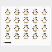 Cute Baby Pinguïn "Dank je" Sticker (Vel)