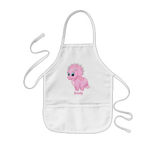 Cute Baby Pink Triceratops Dinosaur Kinder Schort