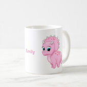 Cute Baby Pink Triceratops Dinosaur Koffiemok (Voorkant rechts)