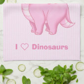 Cute Baby Pink Triceratops Dinosaur Theedoek (Gevouwen)