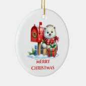 Cute Baby Polar Beer Kerstmis Keramisch Ornament (Rechts)