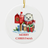 Cute Baby Polar Beer Kerstmis Keramisch Ornament (Voorkant)