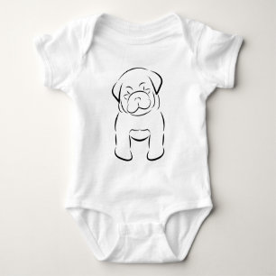 Cute Baby Pug Creeper Romper
