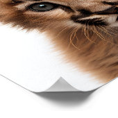 Cute Baby Puma Portret |  Vierkant 1:1 Poster (Hoek)