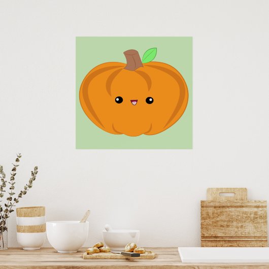 Cute Baby Pumpkin Poster (Keuken)