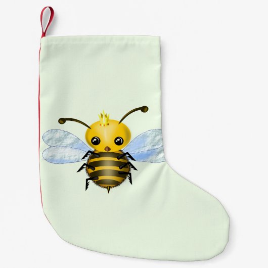 Cute Baby Queen Bee Kleine Kerstsok (Voorkant)