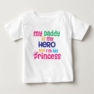 Cute baby quote Hero papa en prinses dochter