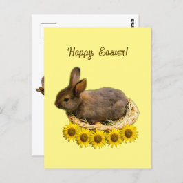 Cute baby rabbit - easter bunny briefkaart