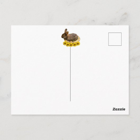 Cute baby rabbit - easter bunny briefkaart (Achterkant)