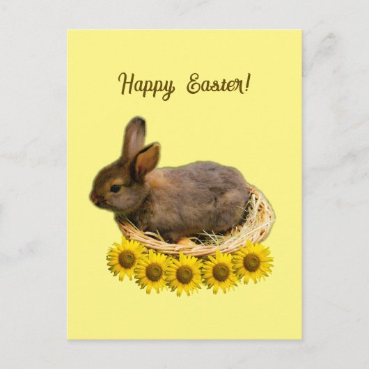 Cute baby rabbit - easter bunny briefkaart (Voorkant)