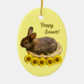 Cute baby rabbit - easter bunny keramisch ornament (Voorkant)