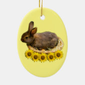 Cute baby rabbit - easter bunny keramisch ornament (Achterkant)