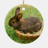 Cute baby rabbit - easter bunny keramisch ornament (Achterkant)
