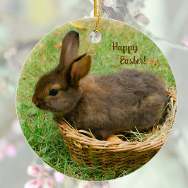 Cute baby rabbit - easter bunny keramisch ornament