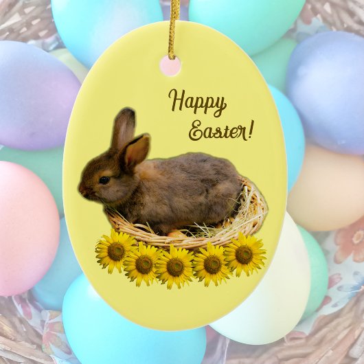 Cute baby rabbit - easter bunny keramisch ornament