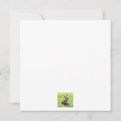 Cute baby rabbit in een bloemwei (Achterkant)