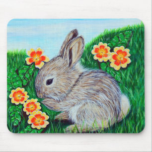 Cute Baby Rabbit Painting Muismat