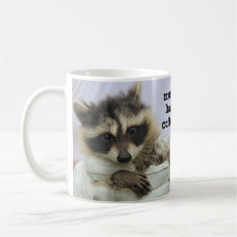 Cute Baby Raccoon Koffee Mok, moet Haz Coffee Koffiemok