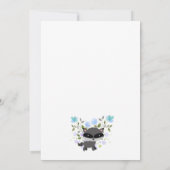 Cute Baby Raccoon met Flowers Birthday Kaart (Achterkant)