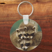 Cute Baby Raccoon Sleutelhanger (Voorkant)