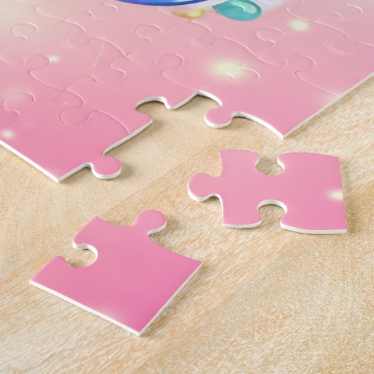 Cute Baby Rainbow Unicorn Legpuzzel (Zijkant)