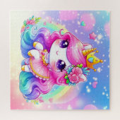 Cute Baby Rainbow Unicorn Legpuzzel (Horizontaal)