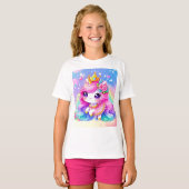 Cute Baby Rainbow Unicorn T-shirt (Voorkant volledig)