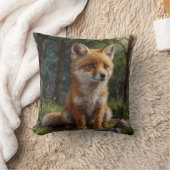 Cute baby red fox cottage garden  kussen (Deken)