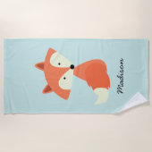 Cute Baby Red Fox Strandlaken (Voorkant)
