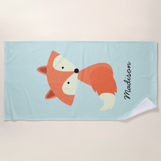 Cute Baby Red Fox Strandlaken (Voorkant)