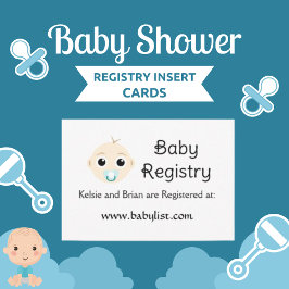 Cute Baby-registratie Baby Shower Kaart