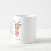 Cute Baby Reindeer Persoonlijke Kerstmis kinder Koffiemok (Voorkant links)
