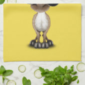 Cute Baby Reindeer Wearing Sunbril Theedoek (Gevouwen)