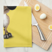 Cute Baby Reindeer Wearing Sunbril Theedoek (Quarter Fold)