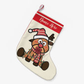Cute Baby Reindekerst Kleine Kerstsok (Voorkant (Hangend))