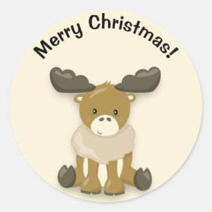 Cute Baby Rendier Kerstmis Sticker