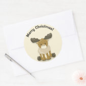 Cute Baby Rendier Kerstmis Sticker (Envelop)