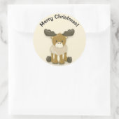 Cute Baby Rendier Kerstmis Sticker (Tas)