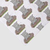 Cute baby rhino cartoon illustratie tissuepapier (Detail)