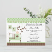 Cute Baby room Neutrale Baby shower Uitnodiging (Staand voorkant)