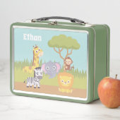 Cute Baby Safari Animals Kinder Gepersonaliseerd (In situ)