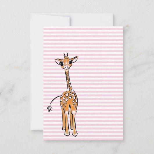 Cute Baby, safari, roze strepen (Voorkant)